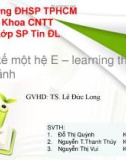 Bài thuyết trình: Thiết kế một hệ E – learning theo ngữ cảnh