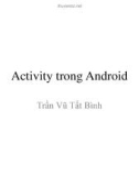 Giáo trình Android SDk - Activity