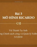 Bài giảng Chính sách ngoại thương: Bài 3 - Vũ Thành Tự Anh