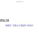 Bài giảng Lý thuyết thống kê - Chương 7: Điều tra chọn mẫu