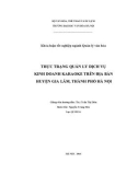 Tóm tắt Khóa luận tốt nghiệp ngành Quản lý văn hóa: Thực trạng quản lý dịch vụ kinh doanh Karaoke trên địa bàn huyện Gia Lâm, Thành phố Hà Nội