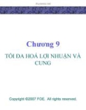 Bài giảng Lý thuyết kinh tế học vi mô: Chương 9 - GV. Đinh Thiện Đức