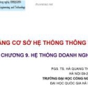 Bài giảng Cơ sở hệ thống thông tin: Chương 9 - Hệ thống doanh nghiệp