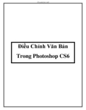 Điều Chỉnh Văn Bản Trong Photoshop CS6