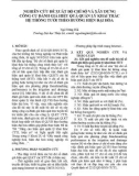 Nghiên cứu đề xuất bộ chỉ số và xây dựng công cụ đánh giá hiệu quả quản lý khai thác hệ thống tưới theo hướng hiện đại hóa