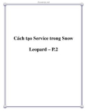 Cách tạo Service trong Snow Leopard – P.2