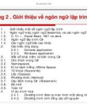 Chương 2 . Giới thiệu về ngôn ngữ lập trình C#