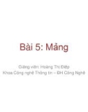 Bài giảng Lập trình nâng cao: Bài 5 - Hoàng Thị Điệp