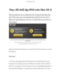 Thay đổi thiết lập DNS trên Mac OS X