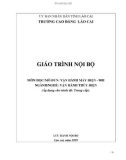 Giáo trình Vận hành máy điện (Nghề: Vận hành thủy điện) - Trường Cao Đẳng Lào Cai