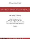 Bài giảng Một số thuật toán phân loại văn bản