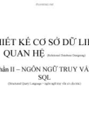 Thiết kế cơ sở dữ liệu quan hệ - Phần 2: Ngôn ngữ truy vấn SQL