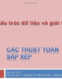 Bài giảng Cấu trúc dữ liệu và giải thuật - Chương 6: Các thuật toán sắp xếp