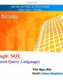 Bài giảng Cơ sở dữ liệu: Ngôn ngữ SQL - Trần Ngọc Bảo