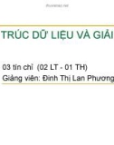 Cấu trúc dữ liệu và giải thuật - Đinh Thị Lan Phương