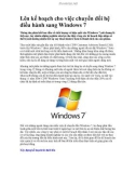 Lên kế hoạch cho việc chuyển đổi hệ điều hành sang Windows 7