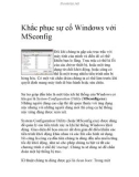 Cách khắc phục sự cố Windows với MSconfig