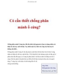 Có cần thiết chống phân mảnh ổ cứng?