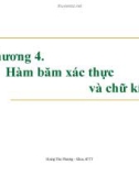 Bài giảng Lý thuyết thông tin trong các hệ mật: Chương 4 - Hoàng Thu Phương