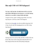 Bảo mật USB với USB Safeguard