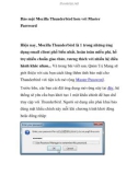 Bảo mật Mozilla Thunderbird hơn với Master Password