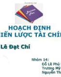 Tiểu luận: Hoạch định chiến lược tài chính