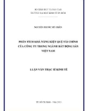 Luận văn Thạc sĩ Kinh tế: Phân tích khả năng kiệt quệ tài chính của công ty trong ngành bất động sản Việt Nam