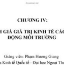 ĐÁNH GIÁ GIÁ TRỊ KINH TẾ CÁC TÁC ĐỘNG MÔI TRƯỜNG