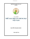 Giáo trình Thể loại thơ văn trung đại Việt Nam: Phần 1