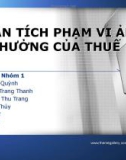 Thuyết trình thuế: Phân tích phạm vi ảnh hưởng của thuế