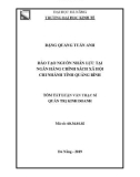 Tóm tắt Luận văn Thạc sĩ Quản trị kinh doanh: Đào tạo nguồn nhân lực tại Chi nhánh Ngân hàng Chính sách xã hội tỉnh Quảng Bình