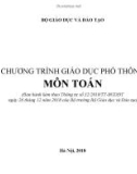 Chương trình giáo dục phổ thông môn Toán