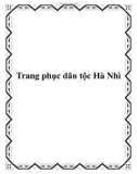 Trang phục dân tộc Hà Nhì