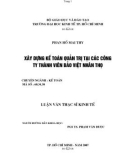 Luận văn Thạc sĩ Kinh tế: Xây dựng kế toán quản trị tại các công ty thành viên Bảo Việt nhân thọ