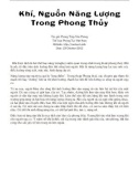 Khí, Nguồn Năng Lượng Trong Phong Thủy