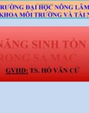 Chuyên đề: Kĩ năng sinh tồn trong sa mạc