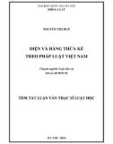 Tóm tắt luận văn Thạc sĩ Luật học: Diện và hàng thừa kế theo pháp luật Việt Nam