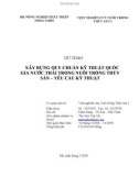 DỰ THẢO XÂY DỰNG QUY CHUẨN KỸ THUẬT QUỐC GIA NƯỚC THẢI TRONG NUÔI TRỒNG THỦY SẢN – YÊU CẦU KỸ THUẬT