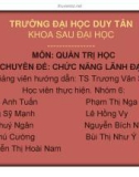 Tiểu luận: Chức năng lãnh đạo