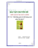 BÀI TẬP CHUYÊN ĐỀ-ĐỀ TÀI: “ Hệ thống quản lý chất lượng nước mắm Phú Quốc”