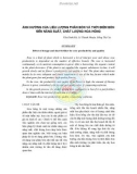 ẢNH HƯỞNG CỦA LIỀU LƯỢNG PHÂN BÓN VÀ THỜI ĐIỂM BÓN ĐẾN NĂNG SUẤT, CHẤT LƯỢNG HOA HỒNG