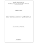 Luận văn Thạc sĩ Du lịch: Phát triển du lịch sáng tạo ở Việt Nam