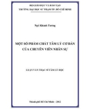 Luận văn Thạc sĩ Tâm lý học: Một số phẩm chất tâm lý cơ bản của chuyên viên nhân sự