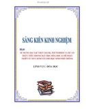 Sáng kiến kinh nghiệm THPT: Sử dụng bài tập thực hành, thí nghiệm và dự án thực tiễn trong dạy học Hóa học 11 để phát triển tư duy kinh tế cho học sinh phổ thông