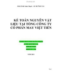 Đề tài: Kế toán nguyên vật liệu tại tổng công ty cổ phần may Việt Tiến