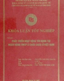 Khóa luận tốt nghiệp: Phát triển hoạt động tín dụng tại Ngân hàng thương mại cổ phần Á Châu ( ACB) ở Việt Nam