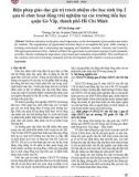 Biện pháp giáo dục giá trị trách nhiệm cho học sinh lớp 2 qua tổ chức hoạt động trải nghiệm tại các trường tiểu học quận Gò Vấp, Thành phố Hồ Chí Minh