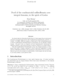 Báo cáo toán học: Proof of the combinatorial nullstellensatz over integral domains, in the spirit of Kouba