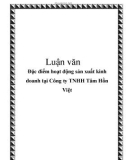 Luận văn: Đặc điểm hoạt động sản xuất kinh doanh tại Công ty TNHH Tâm Hồn Việt