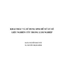 Khai thác và sử dụng SPSS để xử lý số liệu nghiên cứu trong lâm nghiệp